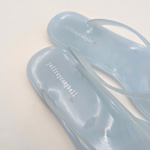 Jeffrey Campbell Beach Day Jelly Flip Flop Sandals Women's Blue Size US8 EU39 - Picture 10 of 10